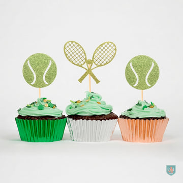 Tennis Cupcake Toppers – 12-Piece Set